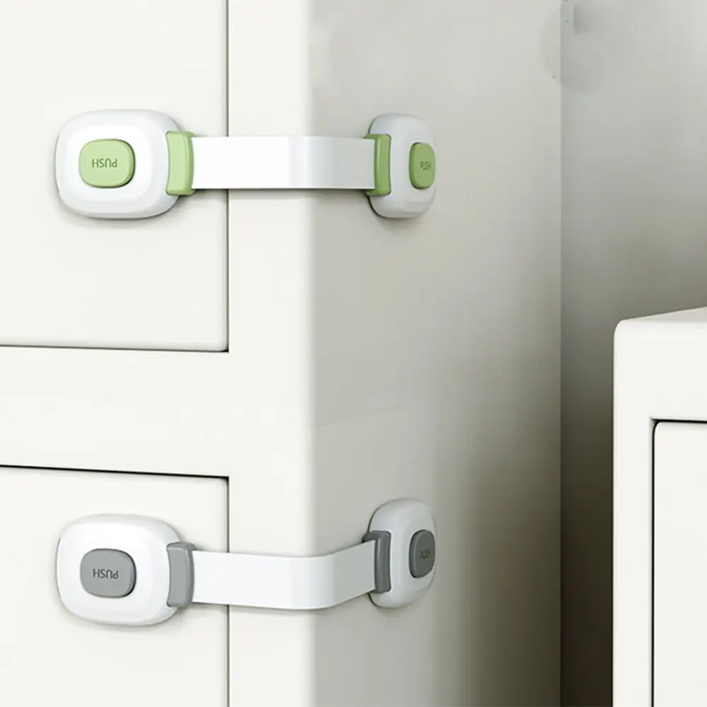 

Firm Double Buckle Slot Locks Straps Child Protection Equipment Refrigerator Door Locks Cabinet Locks Baby Safety Locks