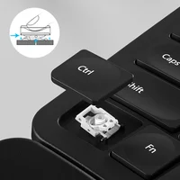 White Backlit Ergonomic Split Keyboard Bluetooth 2.4G Wireless Keyboard with Wrist Rest Rechageable Keyboard for Windows/Mac - Image 5