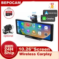 Écran portable universel sans fil CarPlay de 10,26 pouces pour voiture avec système stéréo de voiture à écran tactile Android Auto 1