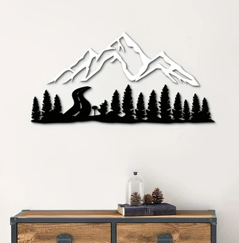 Iron Crafts Mountain And Forest Metal Wall Art, 1