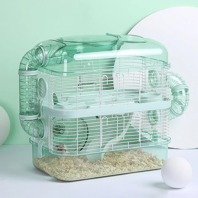 Picture of Luxury-Hamster-Cage-Super-Large-Villa-Anti-escape-Double-layer-Gold ...