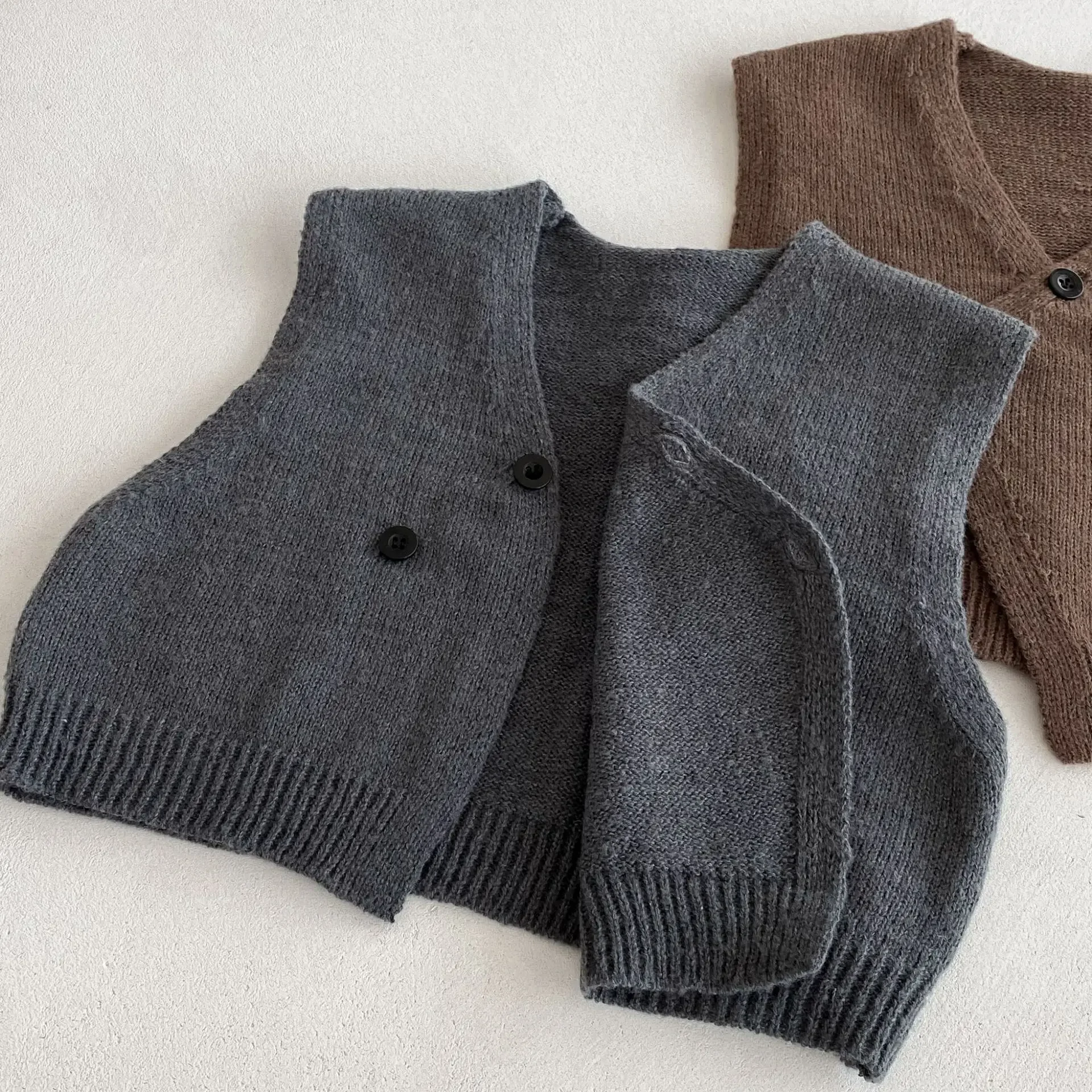 Kids Knit Vest and Pants Set Autumn Clothing