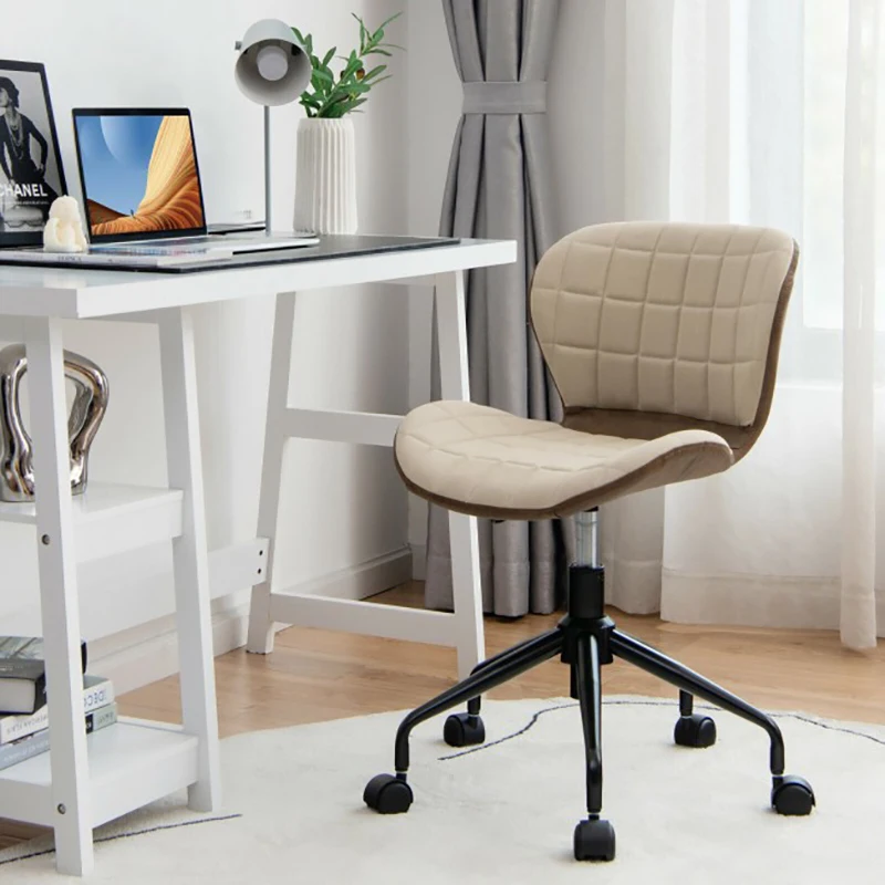 

Mid Back Height Adjustable Swivel Office Chair with PU Leather Comfortable Computer Chair Rotating Office Chair