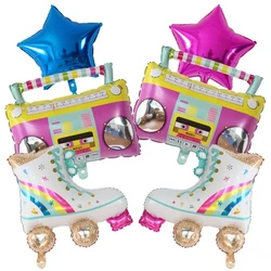 Retro Roller Skates Helium Balloons for 80s & 90s Themed Birthday Party Decorations (As the picture)
