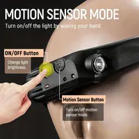 2PCS LED Bright Headlight USB Rechargeable Head Flashlight Motion Sensor Portable For Camping Running Hiking Fishing 3
