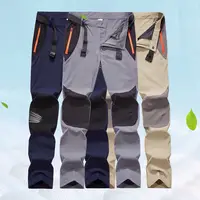 Mens Quick-dry Summer Hiking Climbing Pants -stretch Lightweight Trekking Trousers With Color Block Design Tactical Size 4XL 5XL 2