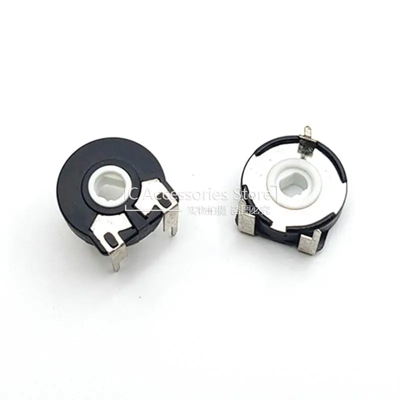 

5PCS Potentiometer PT15 1K 2K 5K 10K 20K 50K 100K 200K 500K Elliptical Hole Horizontal Adjustable Resistor Switch 3Pin