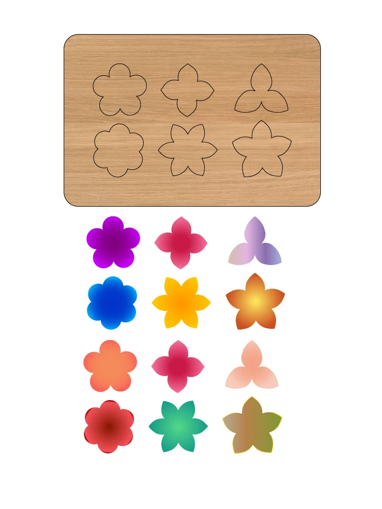 ZYC-966 flower wooden cutting mold suitable for die-cutting machines
