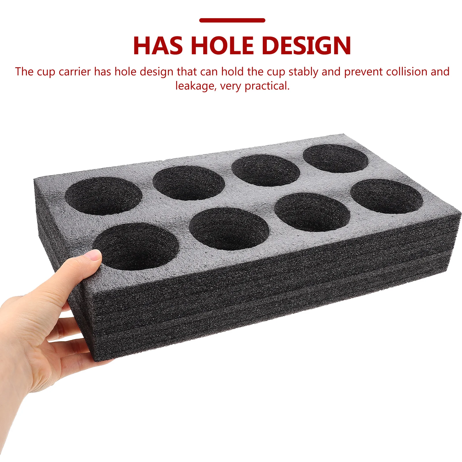 Cola Milk Tea Cup Saucer Foam Holder for Caravan Cupboard Multi-hole Outdoor Tray Takeout 8-Cup cup storage holder 2 Pcs