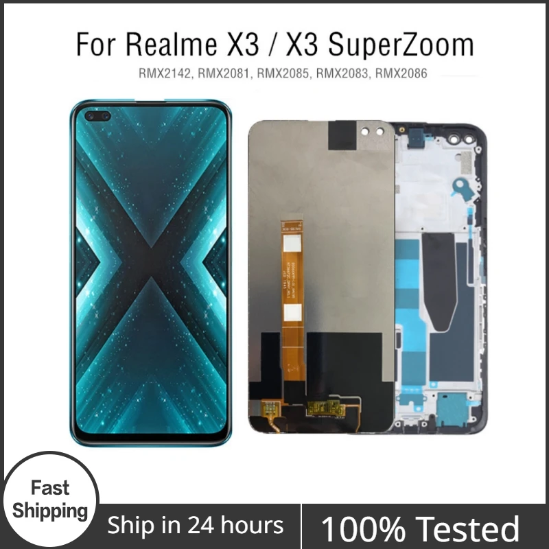 

6.6" For Realme X3 SuperZoom RMX2086 RMX2142 RMX2081 RMX2085 RMX2083 LCD Screen Display Touch Digitizer Panel Assembly