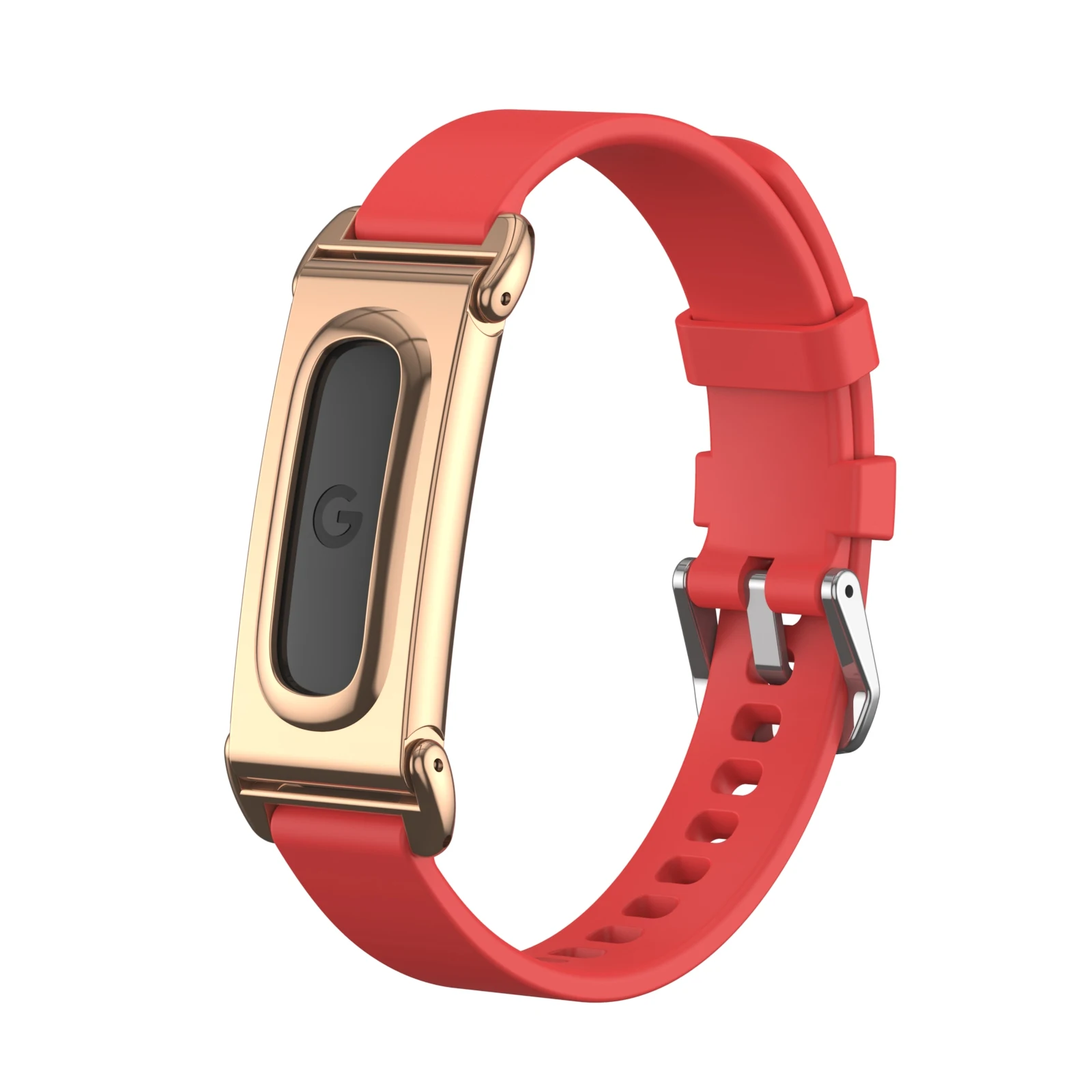 Premium Silicone Sport Strap with Metal Frame - Adjustable and Secure Wristband Accessory