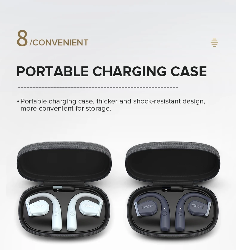 Cleer ARC bluetooth open ear rotatable hook earphones