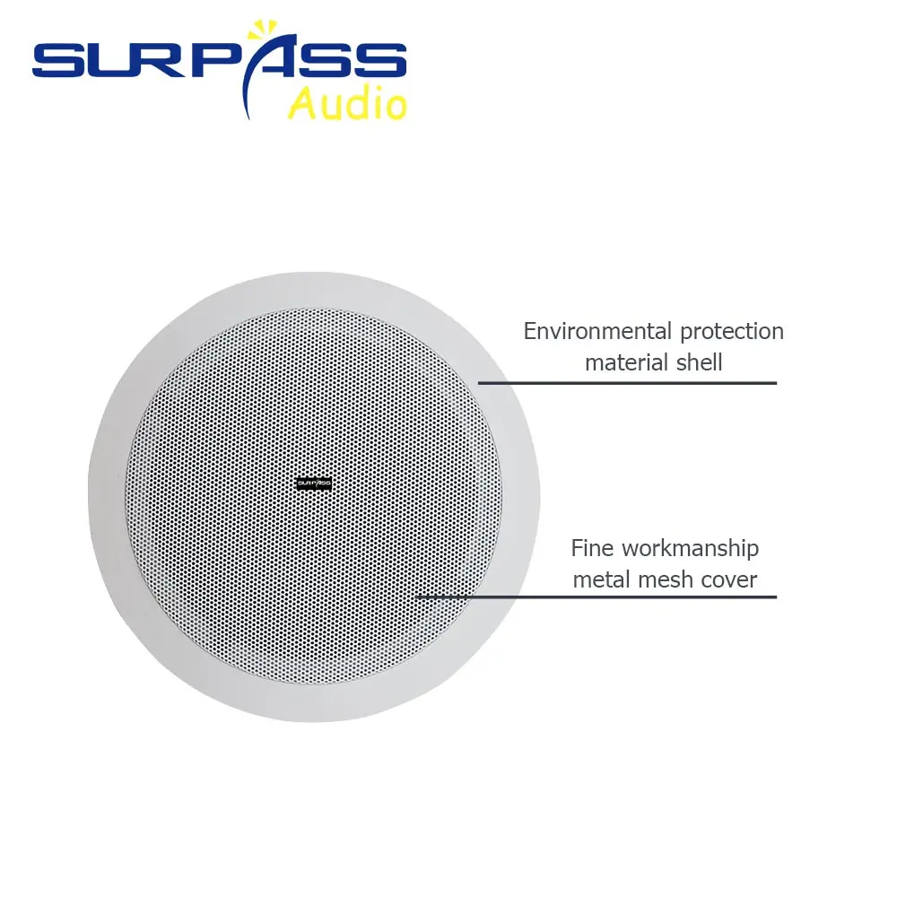 30W PA System Home Audio Coxial Passive Ceiling Speakers 6inch In Wall Speaker for Amplifier Music Floor Loudspeakers Subwoofer