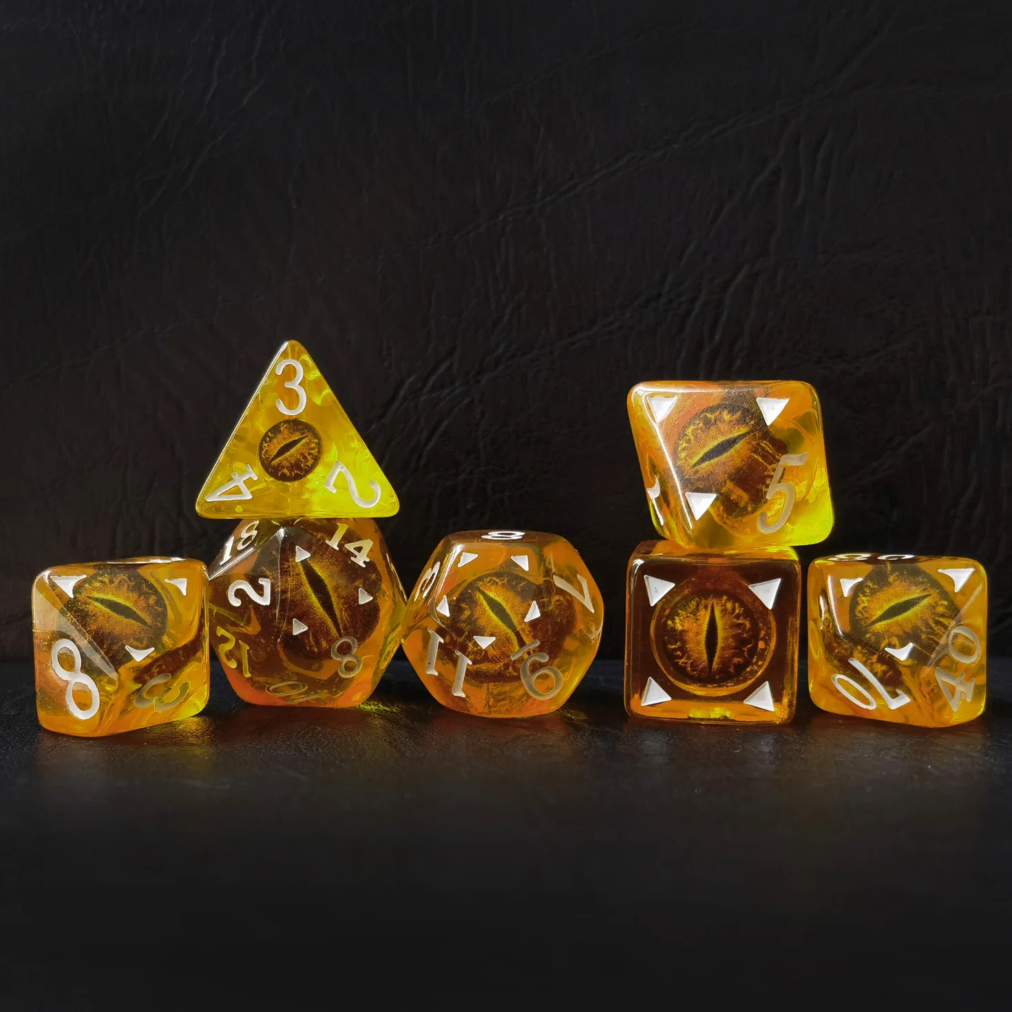 Bescon Dragon Eye RPG Dice Set of 7, Dragon Eye Polyhedral Dice Set, 6 Colors Available 5