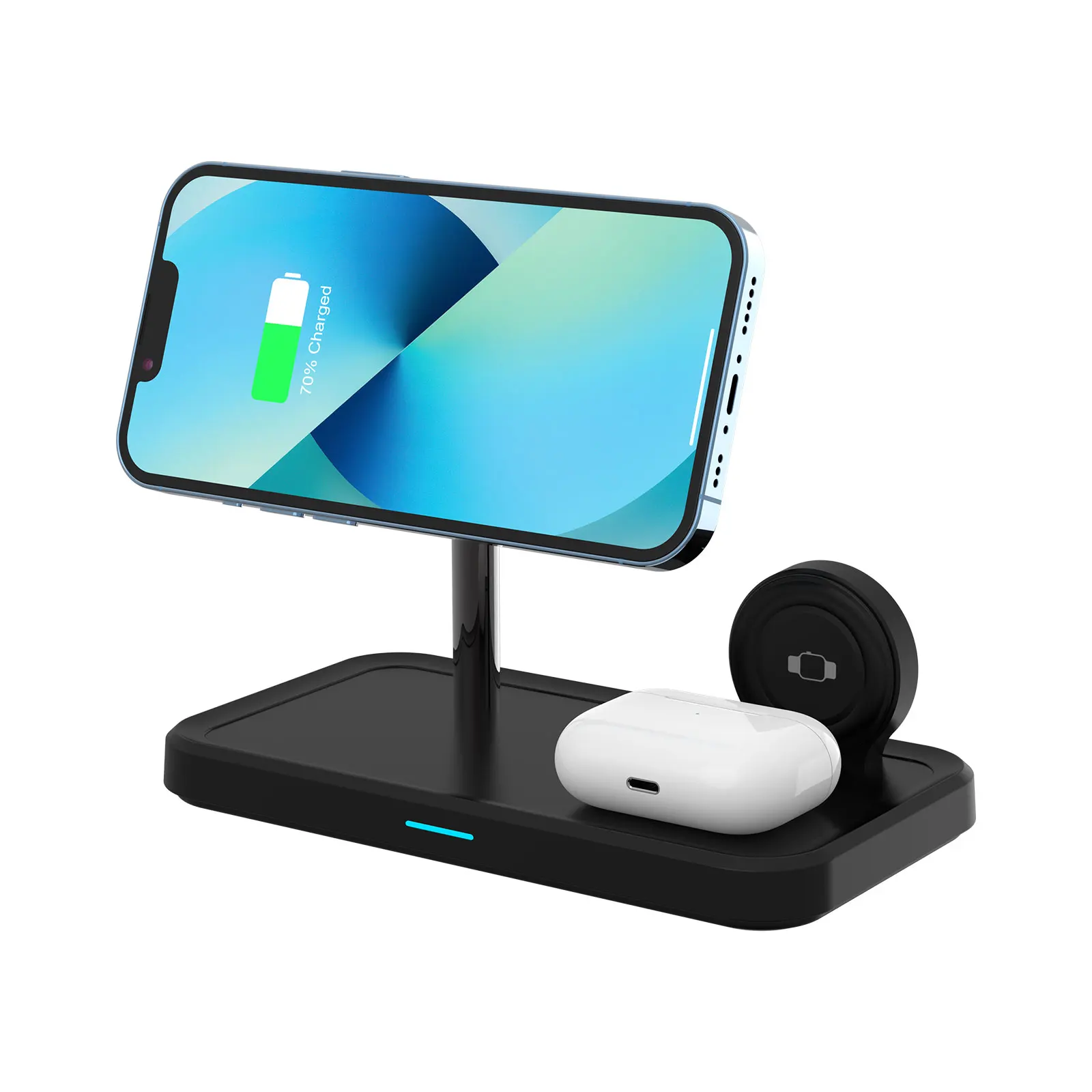 

15W 3-in-1 Magnetic Wireless Charger for iPhone 13 12 iWatch Airpods Holder Foldable Portable Wireless QI Fast Charging Station