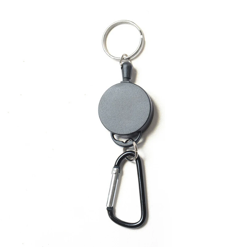 1pc versenkbare kreative einfache Schnalle Schlüssel ring Anti-Lost Sicherheit Drahtseil Outdoor Karabiner Schlüssel bund – Detail 1