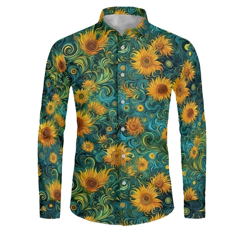 thumbnail image 1 of Camisas con estampado abstracto en 3D para hombre, camisas casuales de manga larga con botones y corte regular, camisetas de playa para hombre, camisetas de gran tamaño, 1 of 5