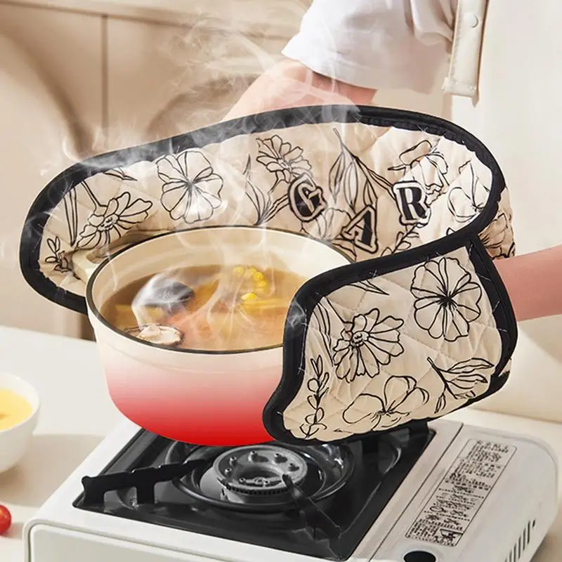 Scald-proof heat-insulating heat-resistant Microwave Home kitchen thickened one-piece insulated Baking Gloves