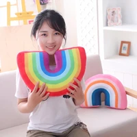 Cartoon Rainbow U Shaped Pillow Head Support Colorful Neck Pillow Car Airplane Traveling Pillow Nap Pillow-4 Kinds 2