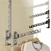 Clothes Drying Rack Adjustable Angle Clothes Hanger Wall-mounted Coat Dryer Collapsible Clothing Organizer Large Loading-bearing 1