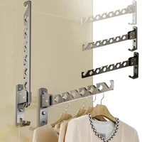 Clothes Drying Rack Adjustable Angle Clothes Hanger Wall-mounted Coat Dryer Collapsible Clothing Organizer Large Loading-bearing 1