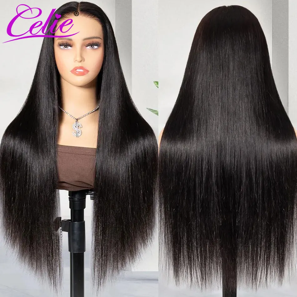 Celie Straight Lace Front Wigs For Women Ready To Go 5x5 HD Lace Closure Wig Pre Plucked Front Human Hair Wigs
