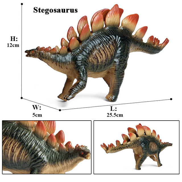 Soft Jurassic Carnivorous Triceratops Stegosauridae T-rex Dinosaur Toy Action Figures Collection Animals Model Kids Gift