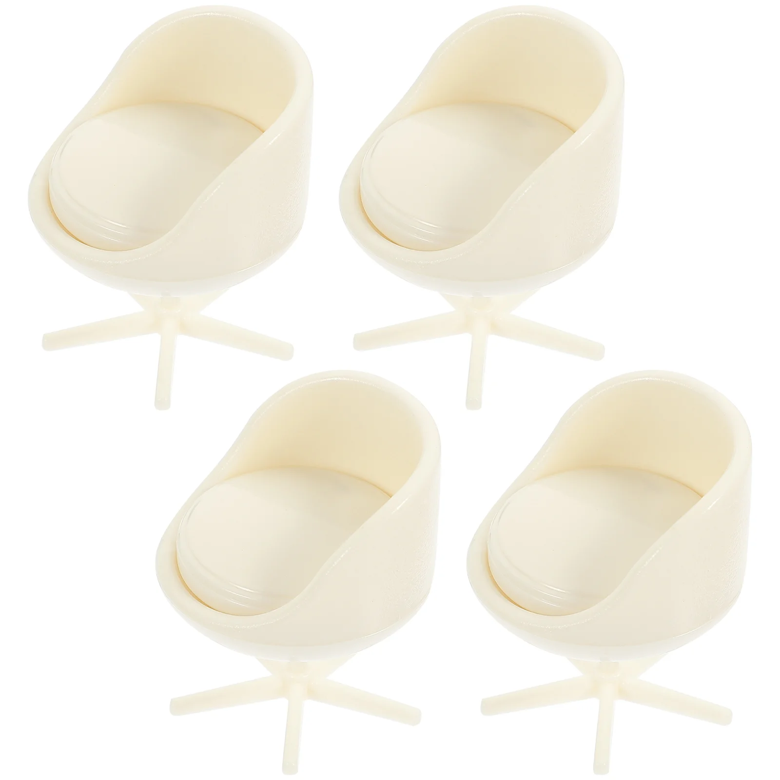 

Miniature Dollhouse Chair Furniture Diy Mini Armchair Swivel Egg Chairs Dolls Accessories Decoration