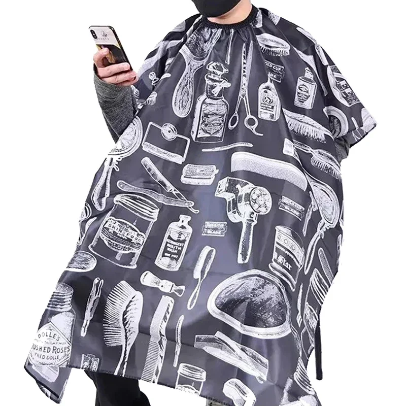 Hairdressing Coth Pattern Cutting Hair Waterproof Cloth Salon Barber Cape Professional Hair Stylist Retro Aprons Haircut Cape
