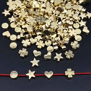 50Pcs/lot about 8mm Star Love Heart Gold Color Loose Spacer CCB Acrylic Beads DIY Jewelry Making Findings Charm 