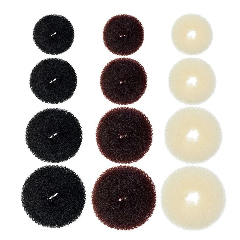 1Pc S M L Black/Brown/Ivory Magic Hair Bun Maker Donut Bagel For Hair Tools Hairpin Hair Accessories For Women Styling Braids