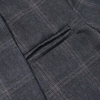 Vestes pour femmes printemps 2026, col montant, poches asymétriques, blazers gris à carreaux, vêtements d'extérieur pour femmes automne, style vintage street 6