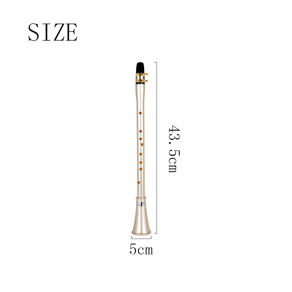 E Flat Saxophone Woodwind Instrument ABS Resin Portable Mini Pocket Saxophone Clarinet Musical Instrument for Beginners Practice