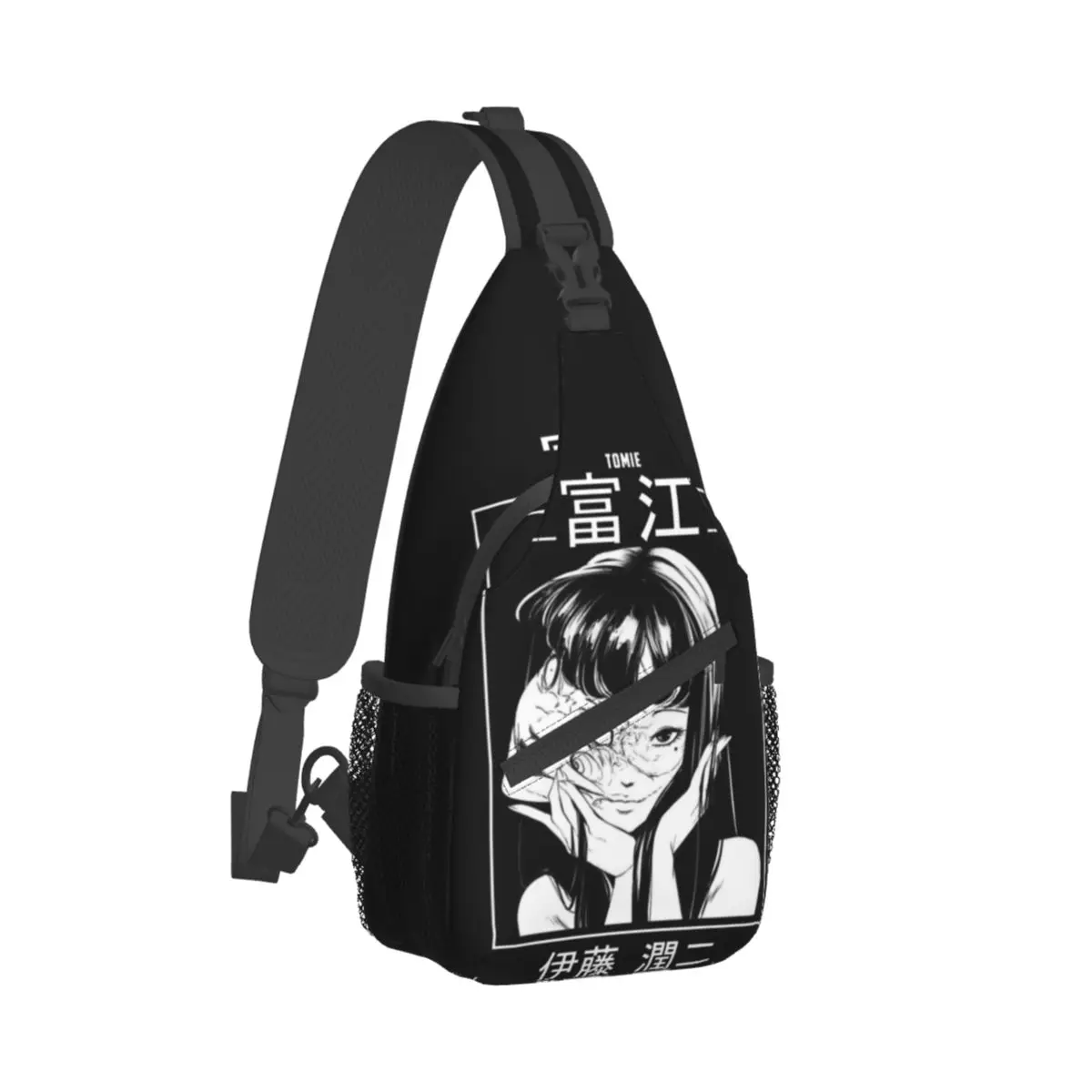 

Junji Itos Tomie Chest Bags Men Horror Manga Trip Shoulder Bag Cool Print Crossbody Bag Phone Streetwear Sling Bags