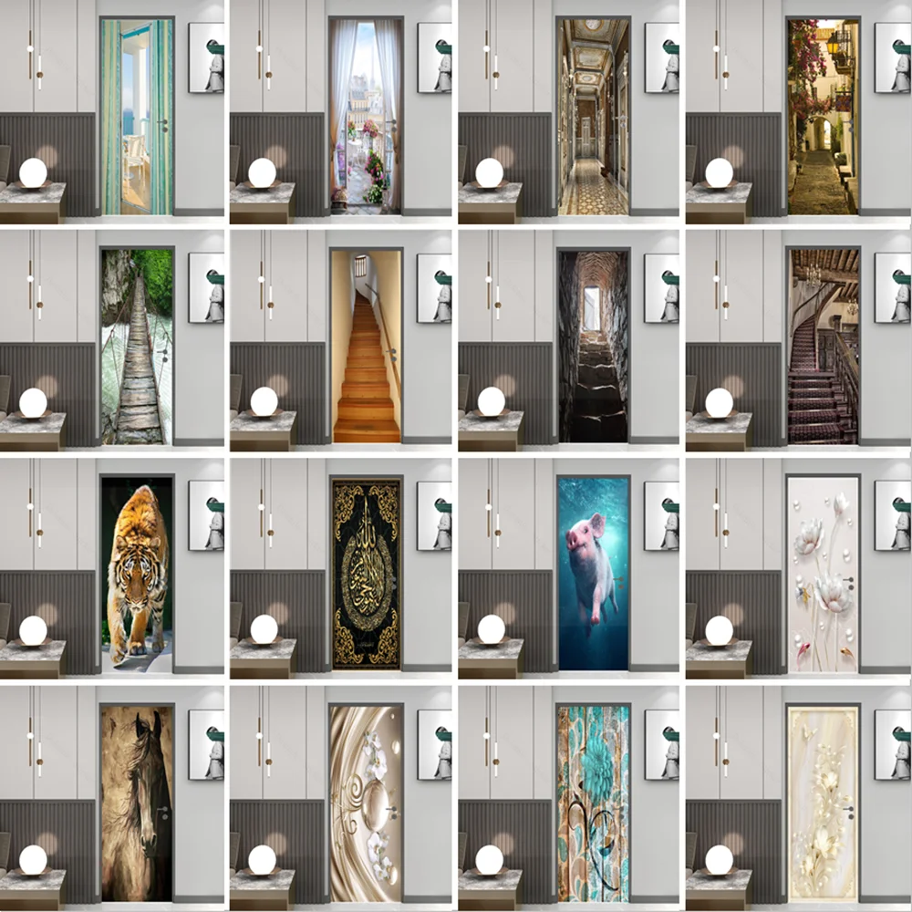 OpticalIllusionVinylDoorStickerDoorsWallpaperStickersPorte