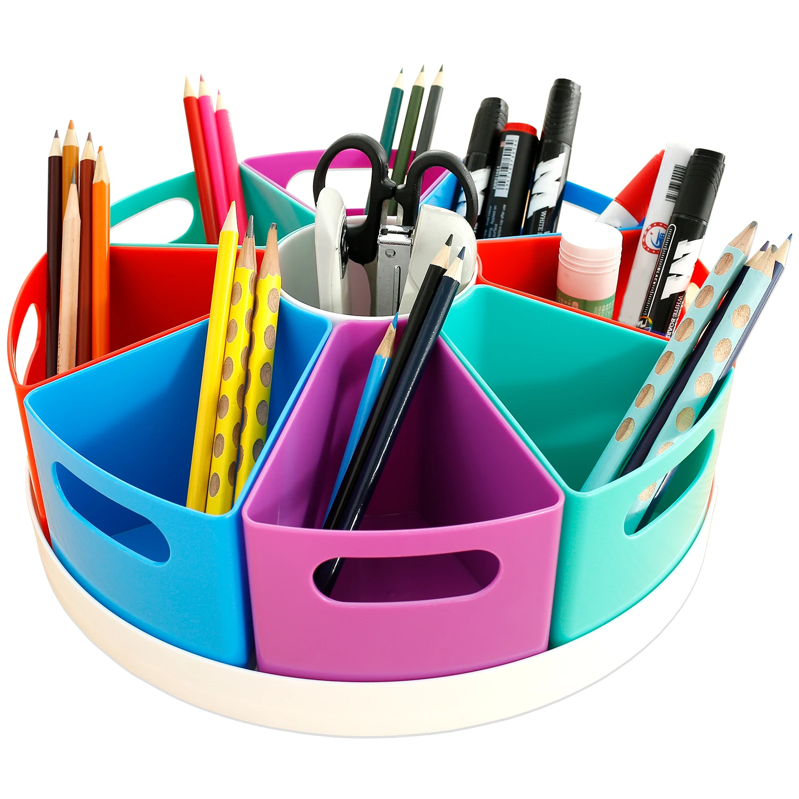 Rotating Desk Organizer For Kids, Art Supply Storage Organizer For Marker  Crayon Desktop Homeschool Offices Supplies - AliExpress