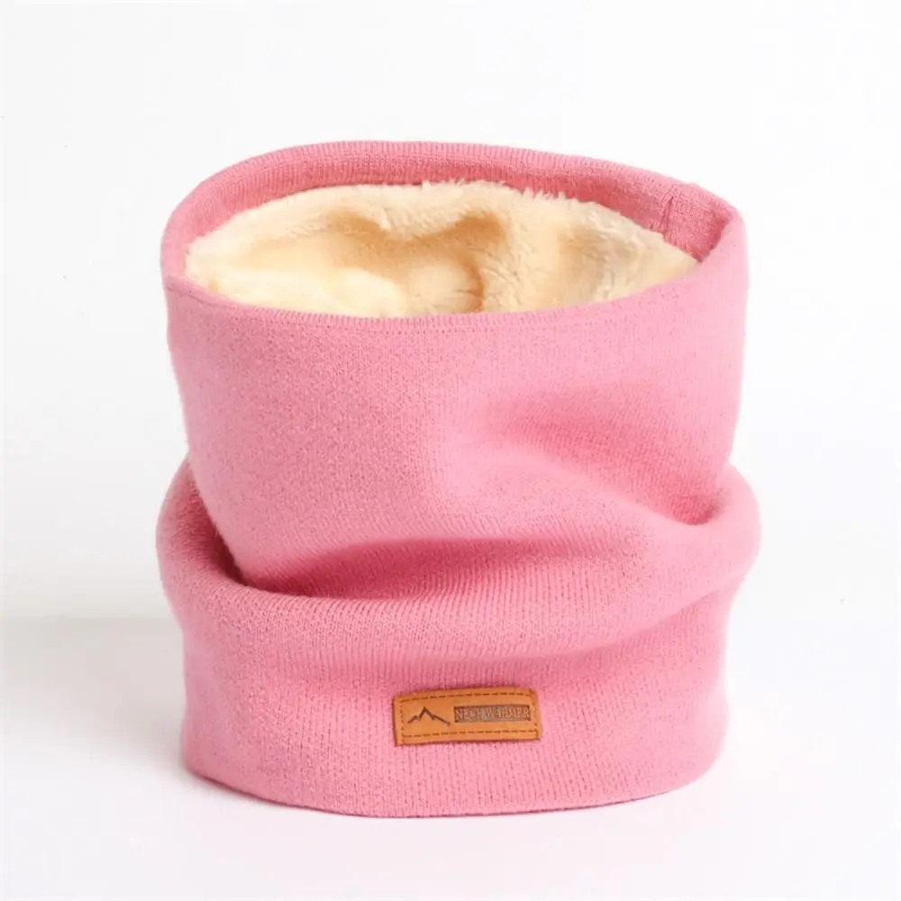 

Классический снуд для шеи, новый модный однотонный вязаный шарф для шеи, плюшевые зимние меховые шерстяные воротники, глушитель