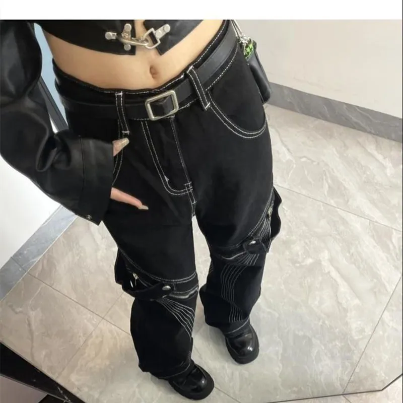 Design Sense American Style High Street Straight Jeans Women's Trendy Ins Summer Dark Brown Slimming Niche Casual Curry Pants