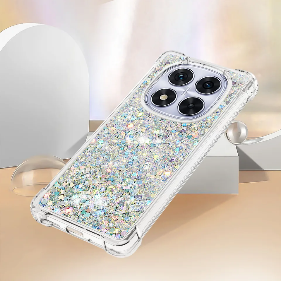 YUXING Transparent Glitter Cover for Xiaomi Redmi Note 14 4G (164