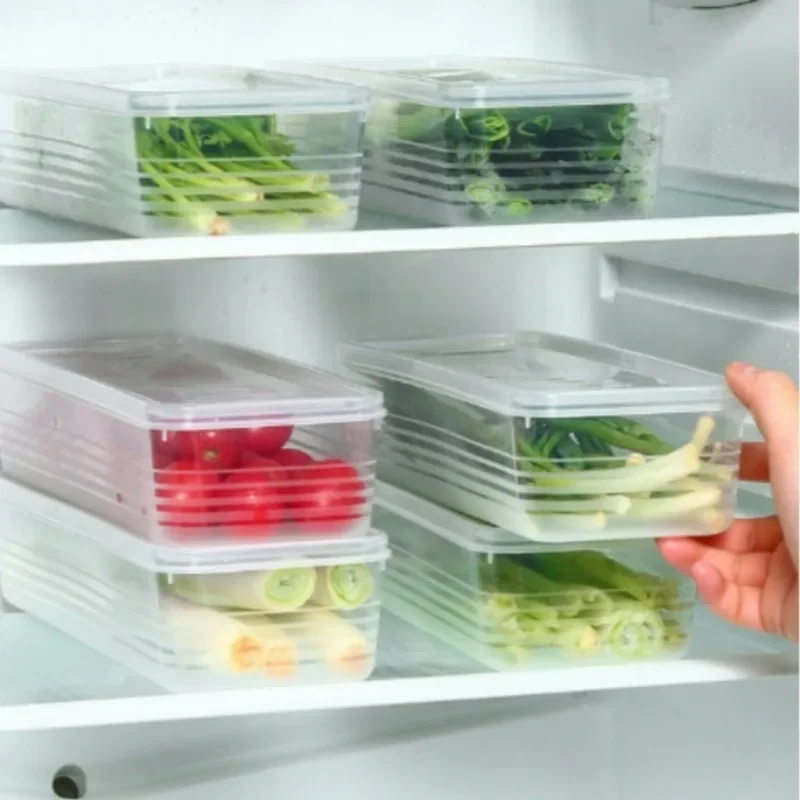 5/1Pcs Noodle Storage Box Long Noodle Preservation Box Plastic Large Capacity Spaghetti Rectangle Food Fresh-keeping Sealed Box 6