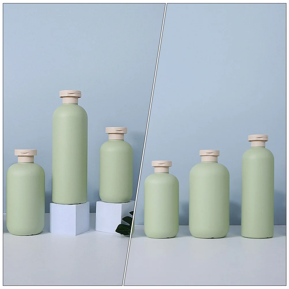

Travel Bottles Flip Cap Plastic Empty Shampoo Conditioner Toiletry Container Lotion