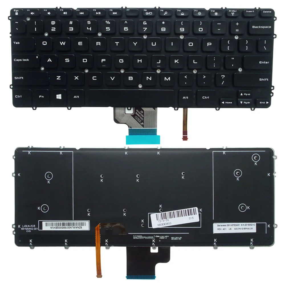 

NEW Keyboard Backlit For Dell Precision M3800 XPS15 XPS 15-9530 15 9530 US 0HYYWM P31F P31P