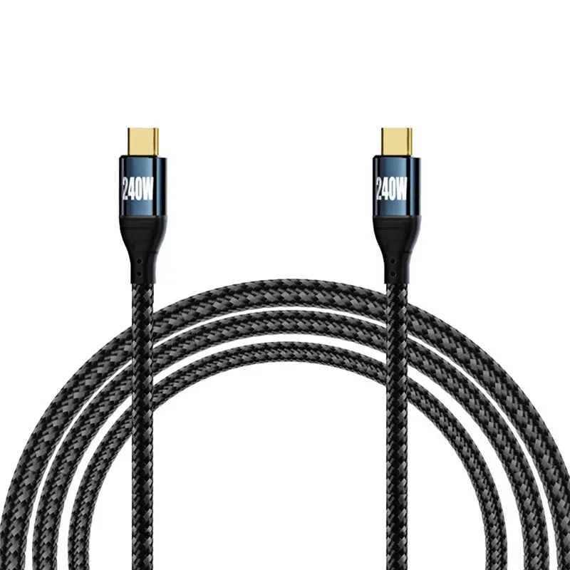 *ABDH PD3.1 240W 타입 C 고속 충전 케이블 USB-C 타입-C 2.0 Gen 2 5A 노트북 휴대폰 초고속 충전 케이블(1M)