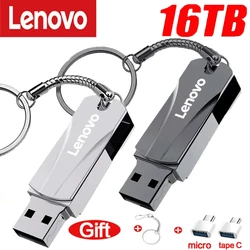Lenovo U Disk 16TB USB 3.0 High Speed Pen Drive 8TB 4TB Transfer Metal Memory Card SSD Pendrive Flash Drive Memoria USB Stick