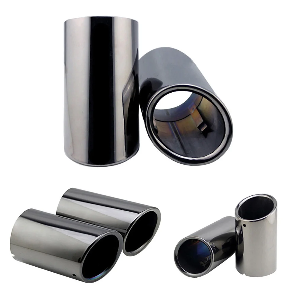 Stainless Steel Car Exhaust Muffler Tip Pipes Covers 2Pcs/Set For Audi A1 A3 A4 TT 2009-2015/VW Volkswagen PASSAT