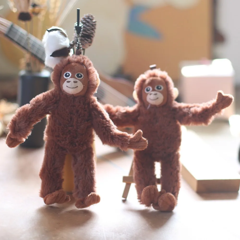 Lovely Gorilla Orangutans Monkey Cute Animal Pendant Key Ring Soft Stuffed Doll Plush Toy Girl Boy Birthday Christmas Gift 6