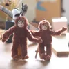 Lovely Gorilla Orangutans Monkey Cute Animal Pendant Key Ring Soft Stuffed Doll Plush Toy Girl Boy Birthday Christmas Gift 6