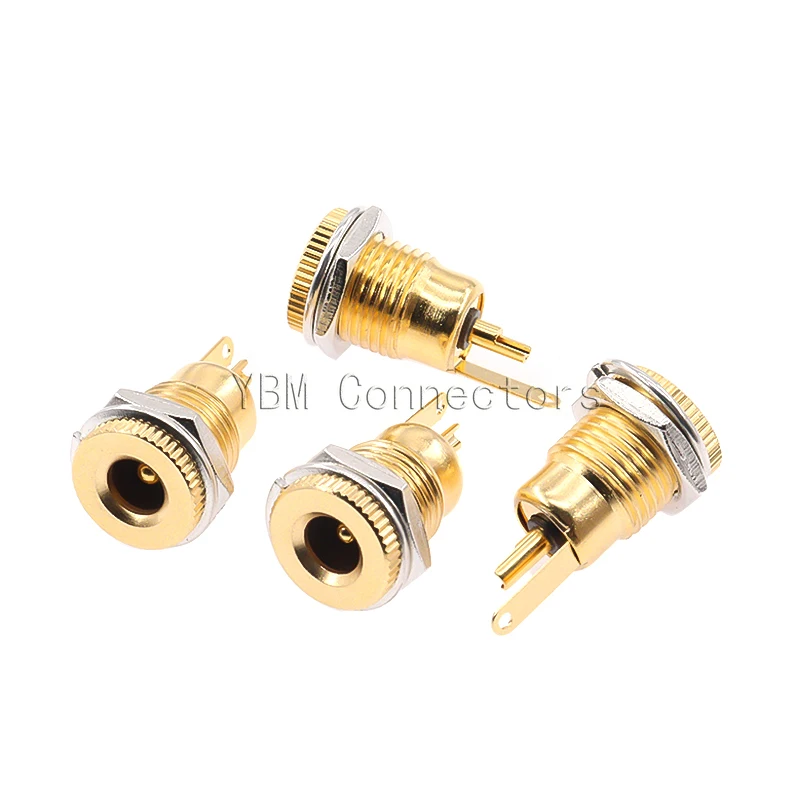 

DC099 5.5 mm x 2.1mm DC Power Jack Socket Female Panel Mount Connector Metal DC-099 Open Hole 11MM 5.5*2.1 5.5*2.5