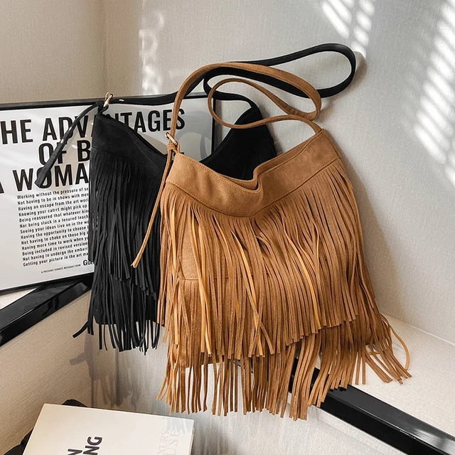 2022 Brand Design Luxury Handbags Women Contrast Color Tassel