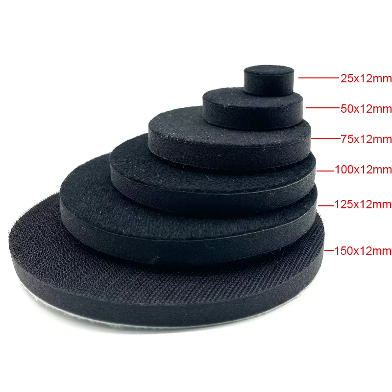 1 Stück 2/3/5/6 Zoll Soft Density Interface Pads Klett verschluss Schwamm kissen Puffer Backing Pad Schutz Schleif scheibe Backing Pad